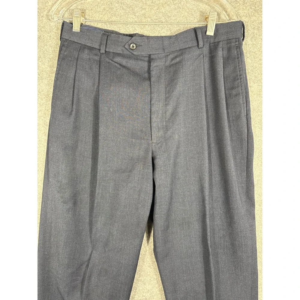 John Alexander HartMarx Gray Pleated Dress Pants Trousers Business Career‎
